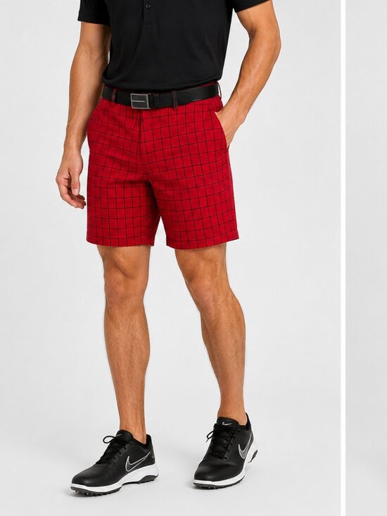 Nike Other - ✨2/$20 Nike Golf Tour Performance Dri-Fit Shorts 11" Red Plaid Chino Size 30